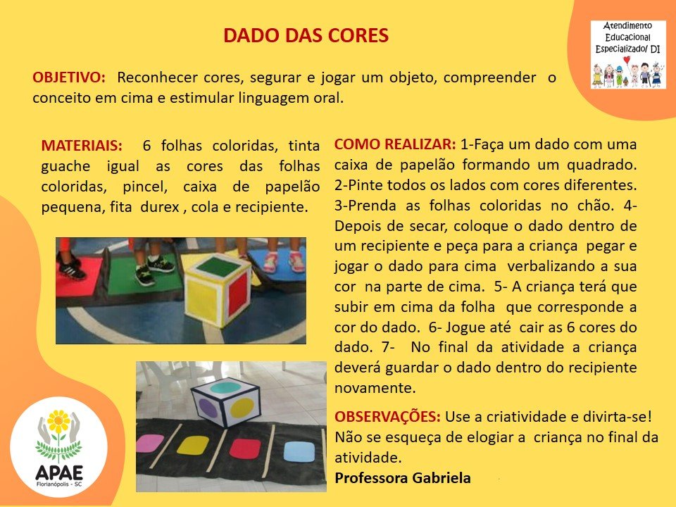 Dados de Cores - Estimulação Precoce 1