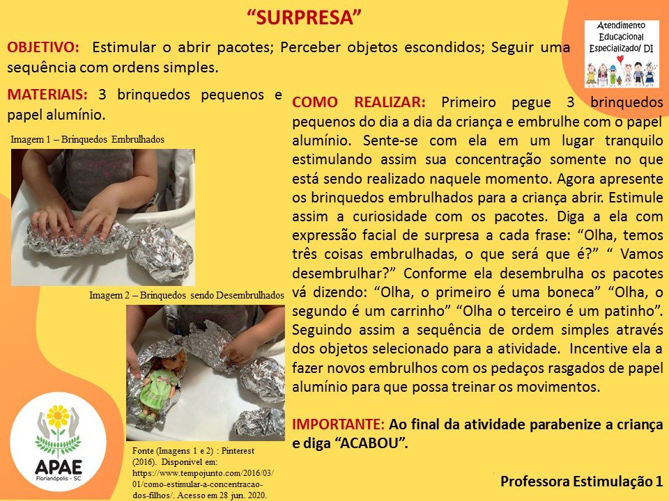 Estimulação Precoce 1 - Surpresa