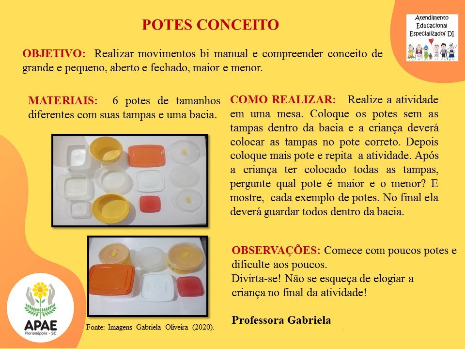 Estimulação Precoce 1 - Potes Conceito