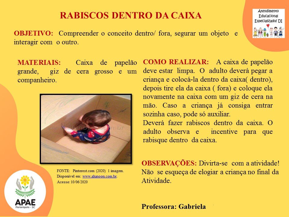 Estimulação Precoce 1 - Rabiscos Dentro da Caixa