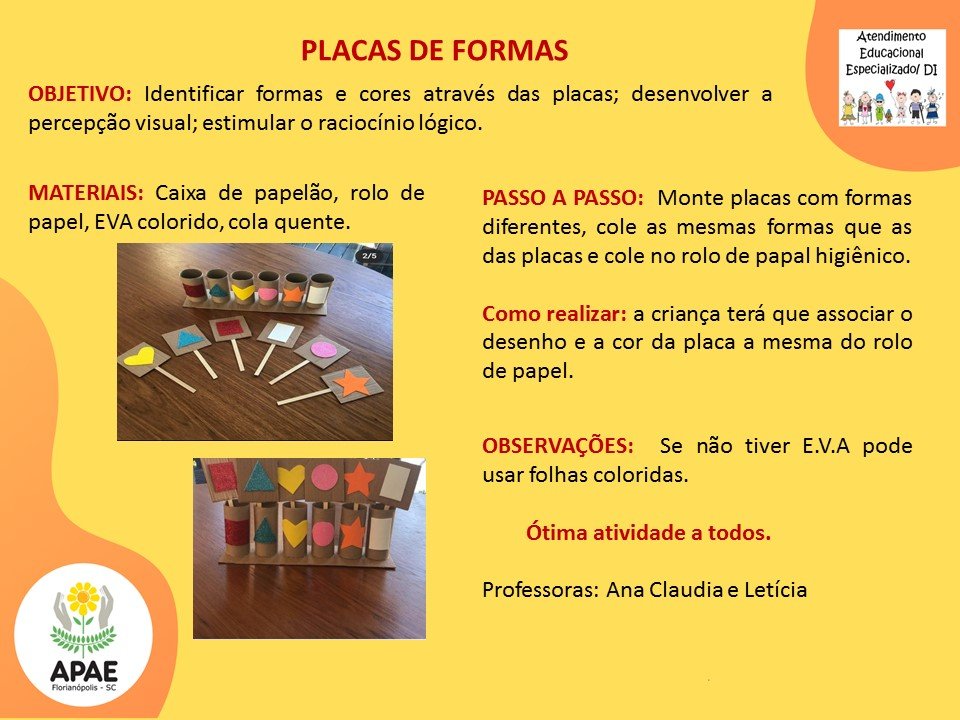 Estimulação Precoce 2 - Placas de Formas