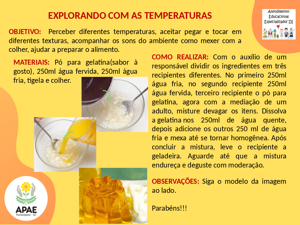 Explorando  com as Temperaturas - Serviço Pedagógico Específico
