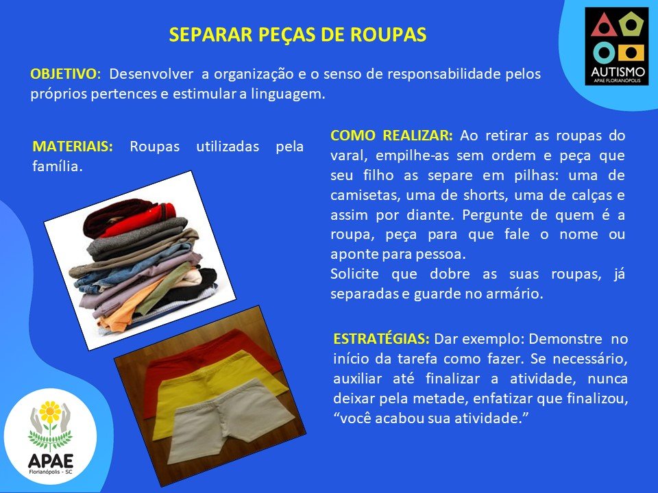 Separar Peças de Roupas - SAE - TEA