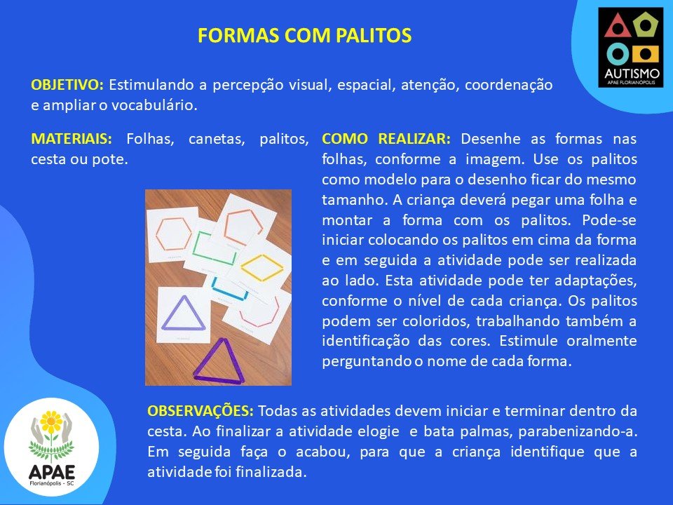 Formas com Palitos - Estimulação 1