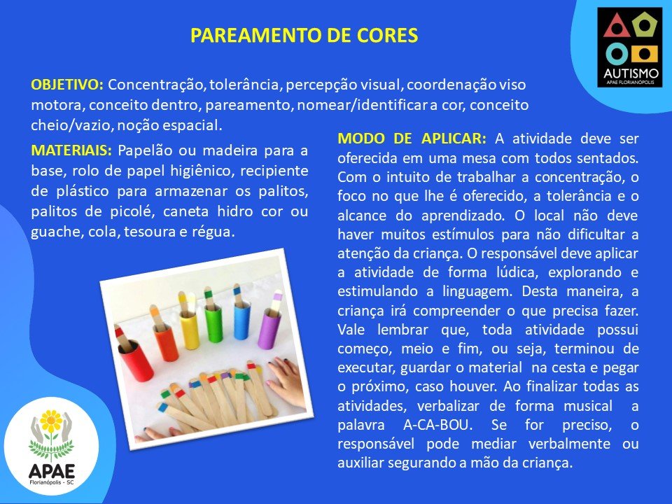 Pareamento de Cores - Estimulação 1