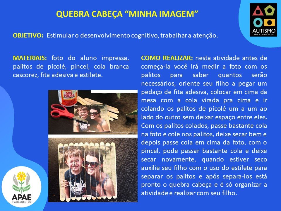Quebracabeças: Minha Imagem - SAE