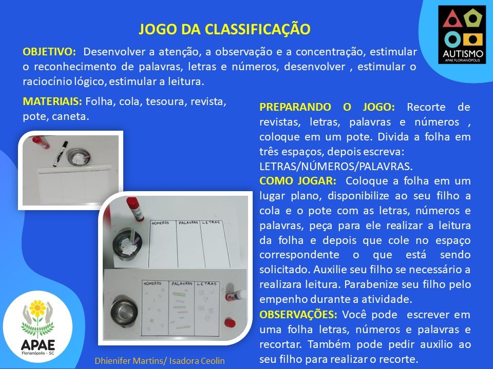 Jogo da Classificação - AEE / TEA