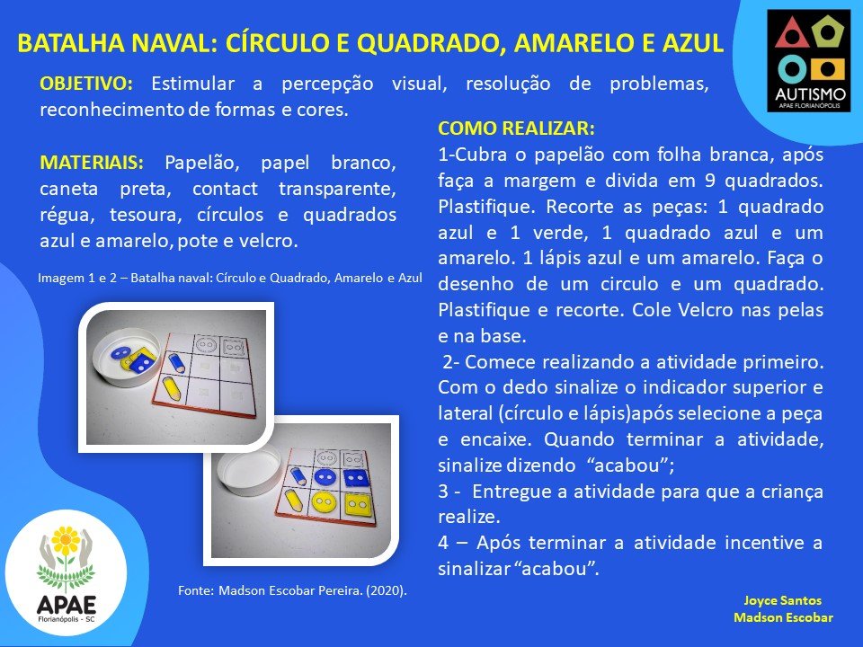 EPI-II - Batalha Naval com Círculo e Quadrado, Amarelo e Azul