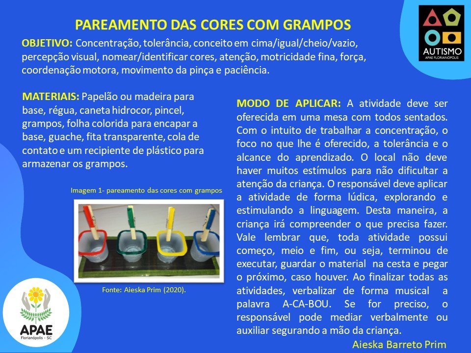 EPI - Pareamento das Cores com Grampos