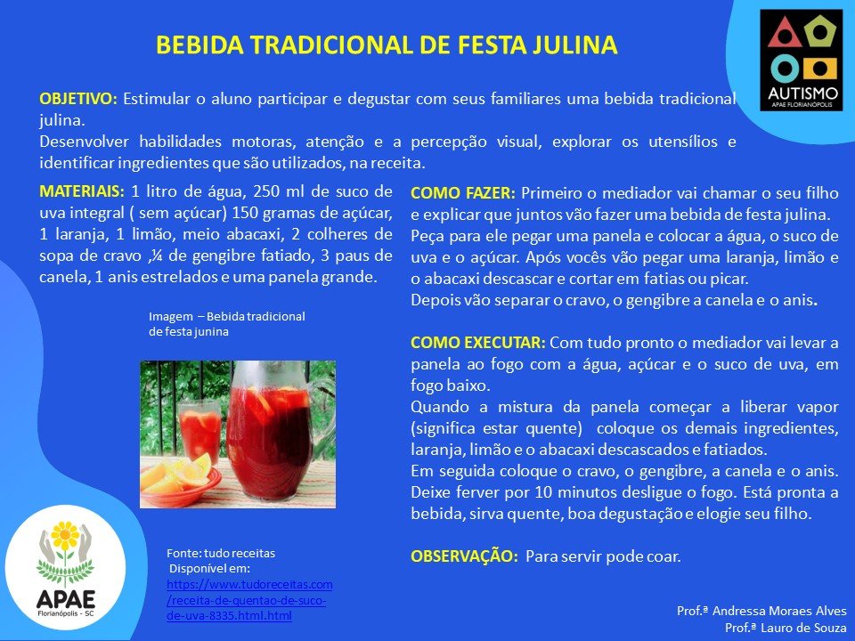 SAE - Bebida Tradicional de Festa Julina