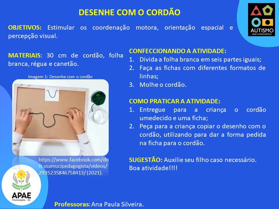 Desenhe com o cordão - TEA