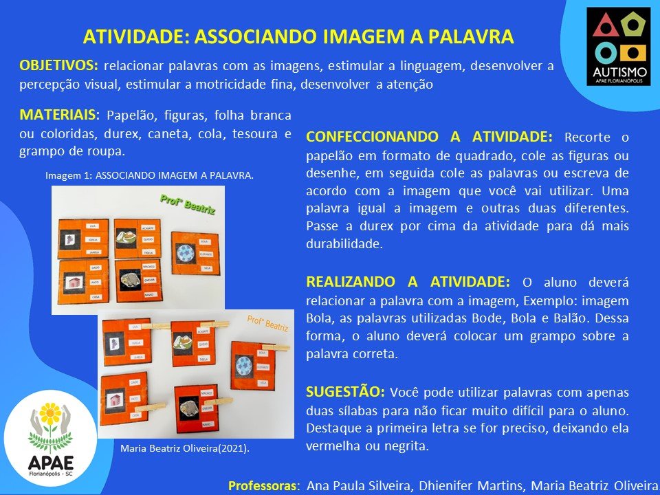 Associando imagem a palavra - TEA