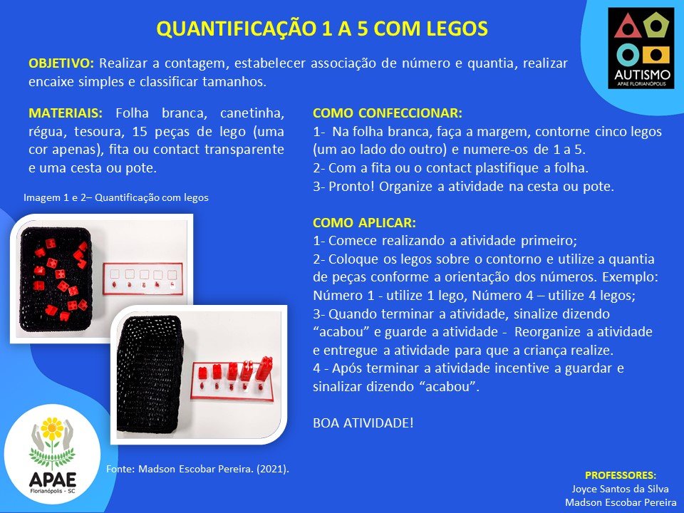 Classificação 1a 5 com lego - TEA