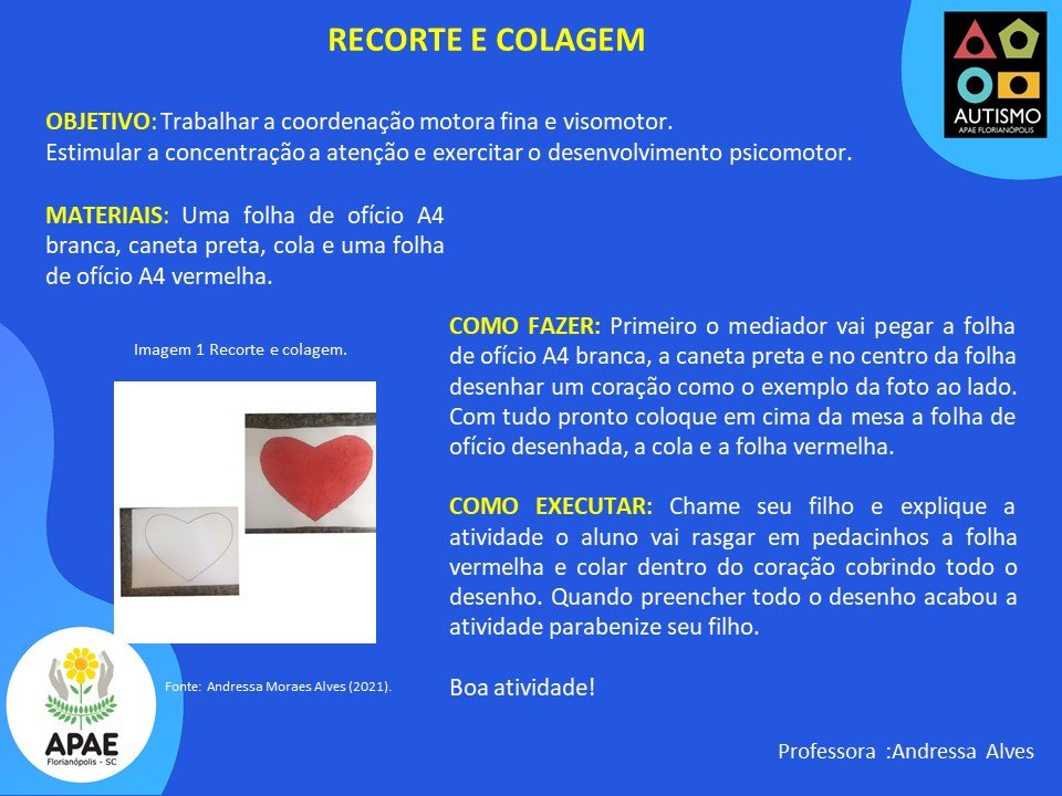 Recorte e colagem - TEA