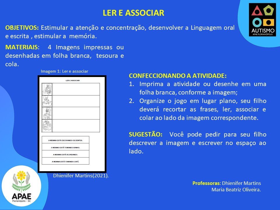 Ler e associar - AEE TEA