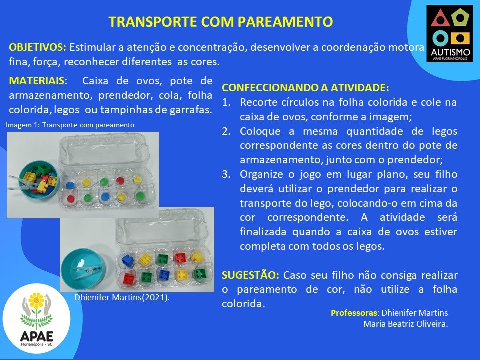 Transporte com pareamento - AEE TEA
