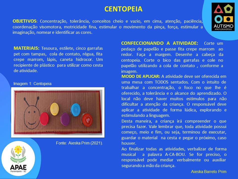 Centopeia - Estimulação precoce TEA