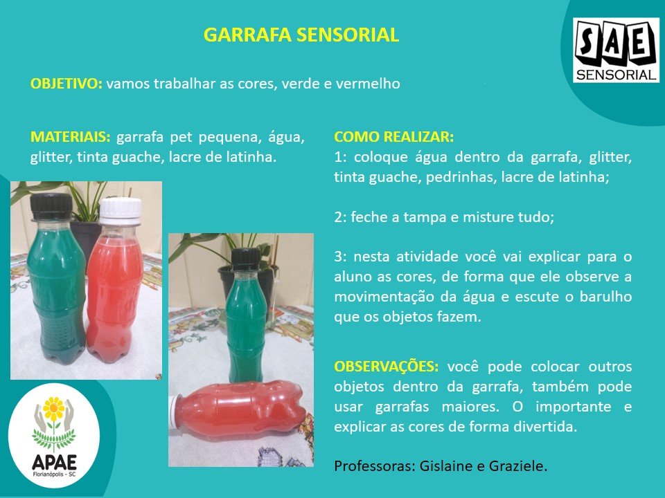 Garrafa Sensorial - SAE Sensorial