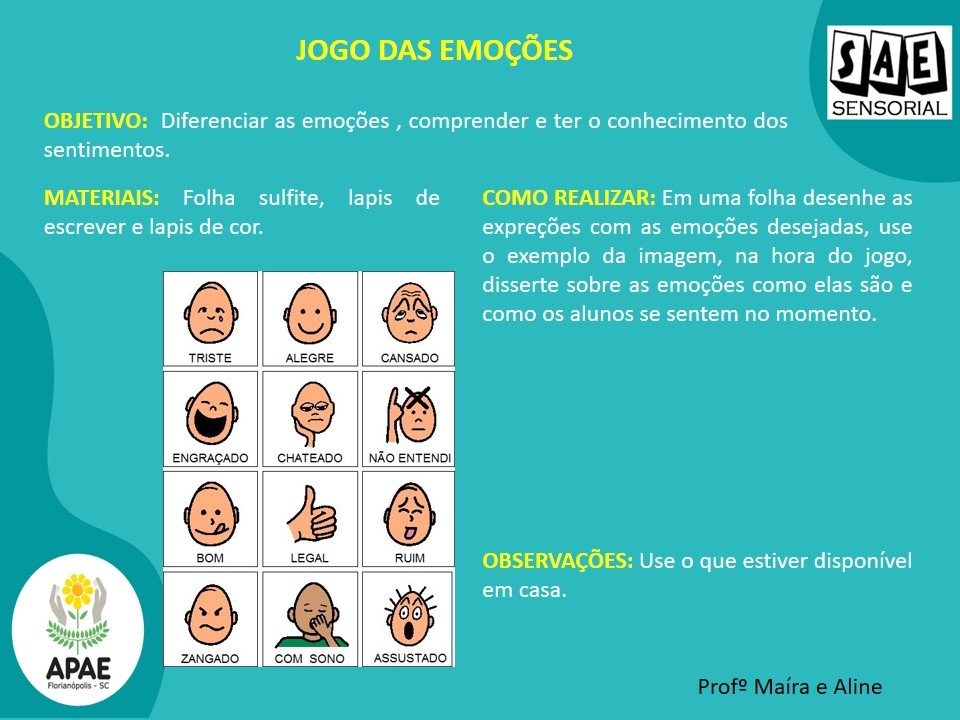 Jogo das Emoções - SAE Sensorial