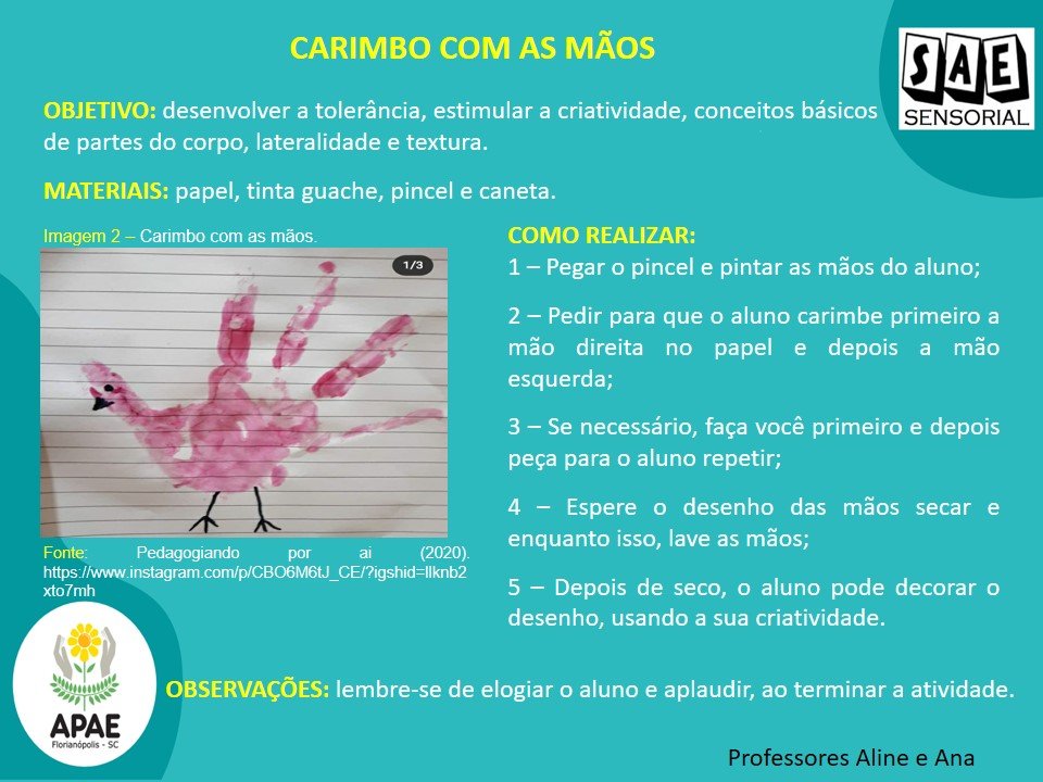 Carimbo com as Mãos - SAE Sensorial