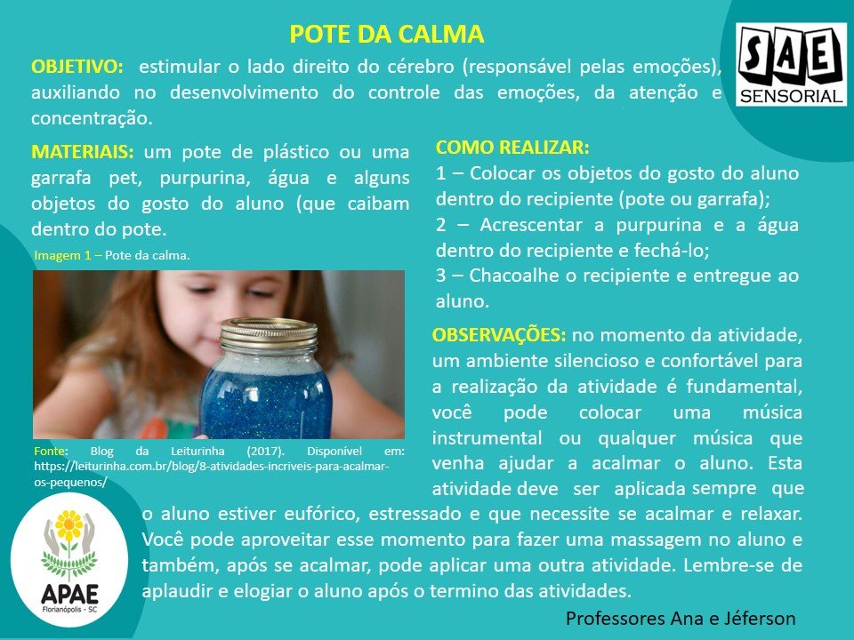 Pote da Calma - SAE Sensorial