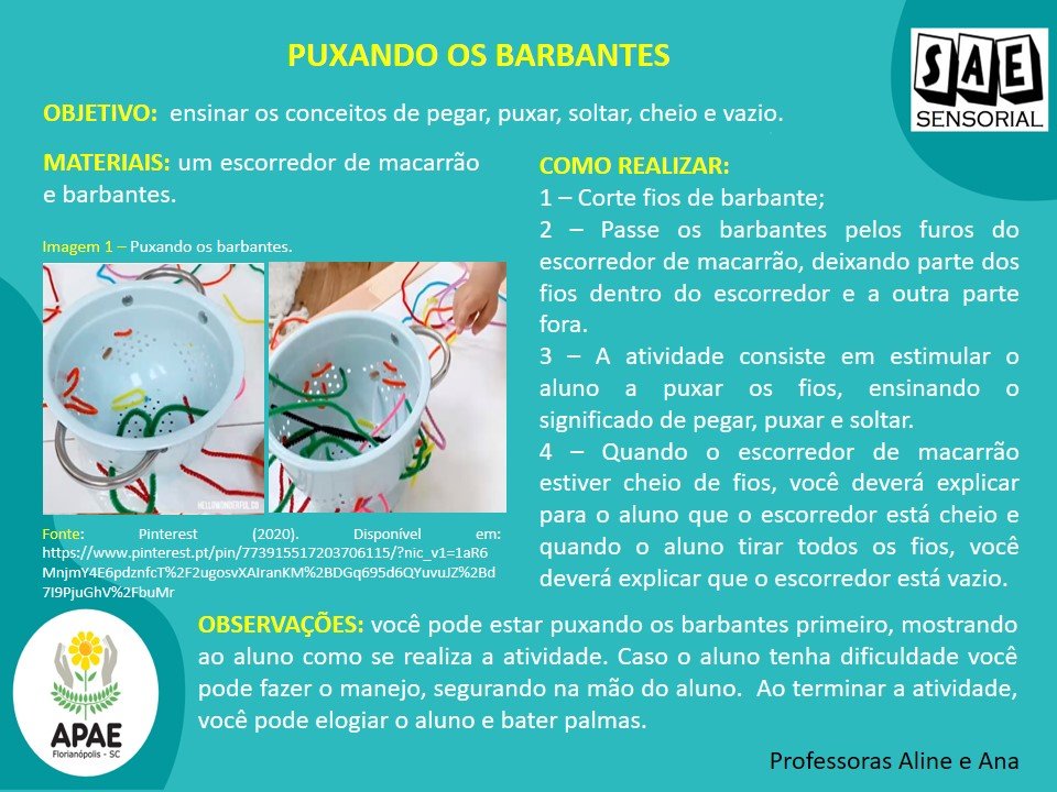 Puxando os Barbantes - SAE Sensorial