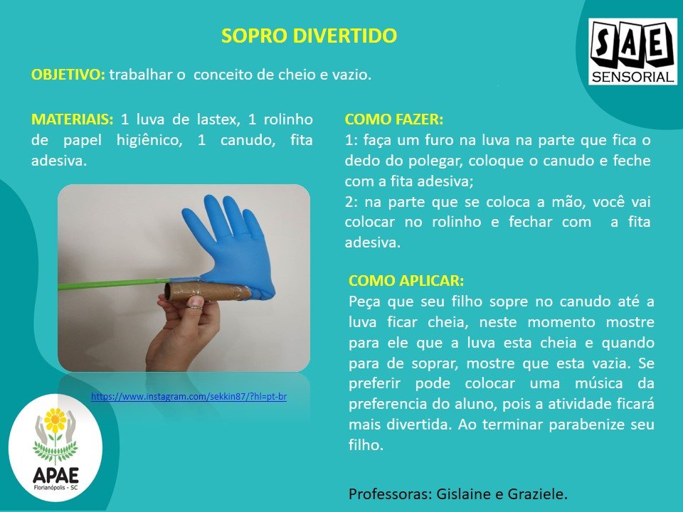 Sopro divertido - SAE Sensorial