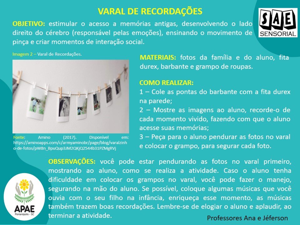 Varal de Recordações - SAE Sensorial