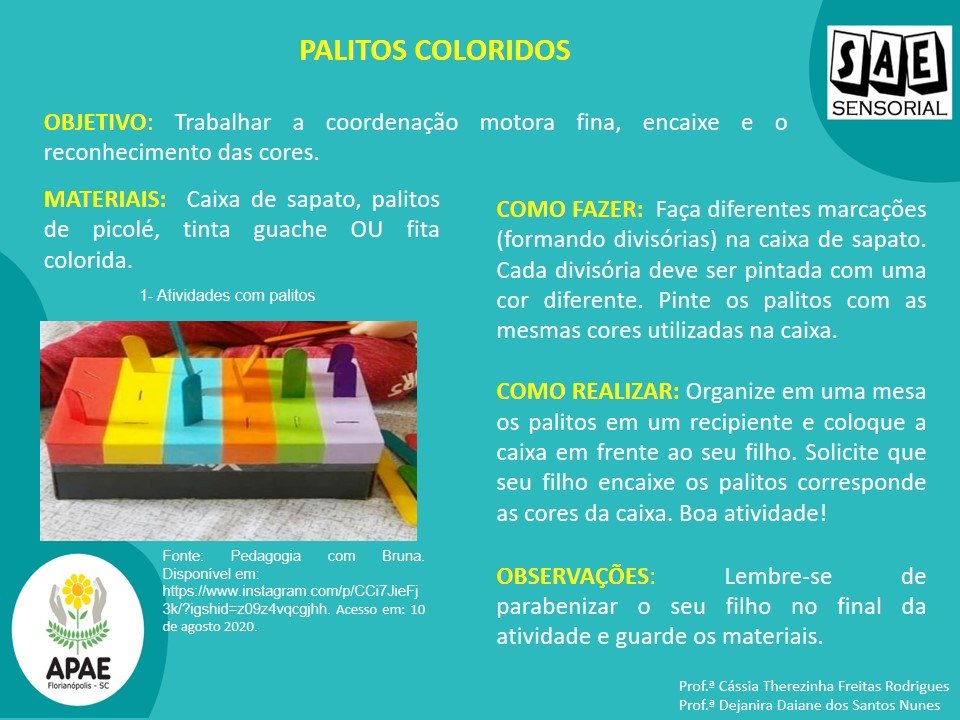 Palito Colorido - SAE Sensorial