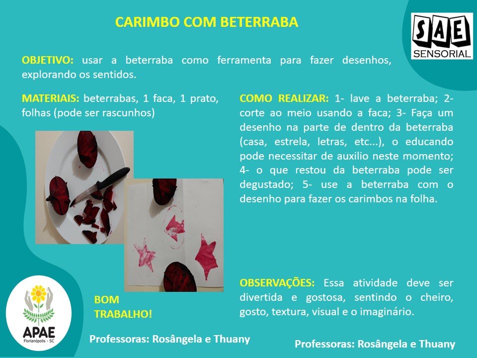 Carimbo de Beterraba - SAE Sensorial