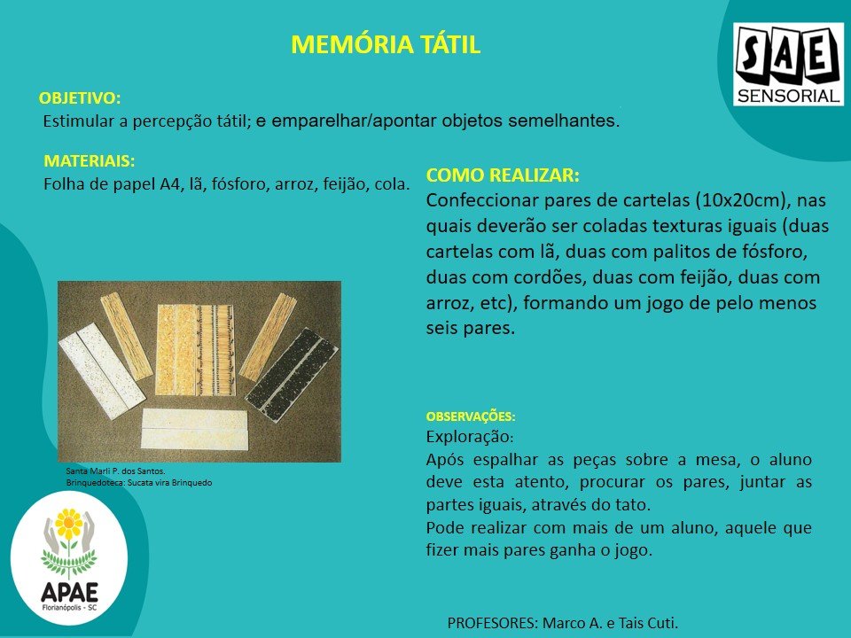 Memória Tátil - SAE Sensorial