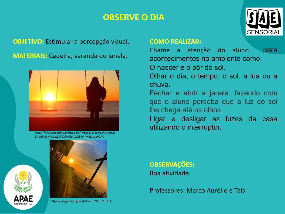 O Dia - SAE Sensorial