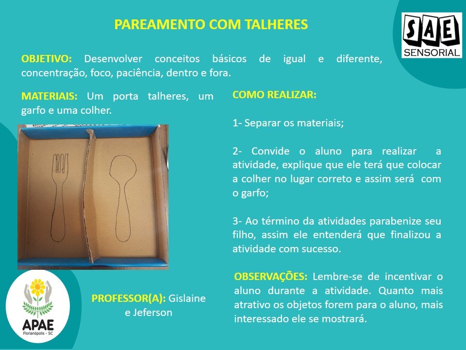 Talheres - SAE Sensorial