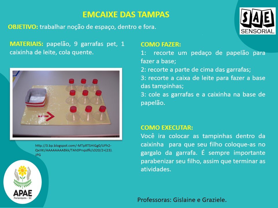 Tampinhas - SAE Sensorial