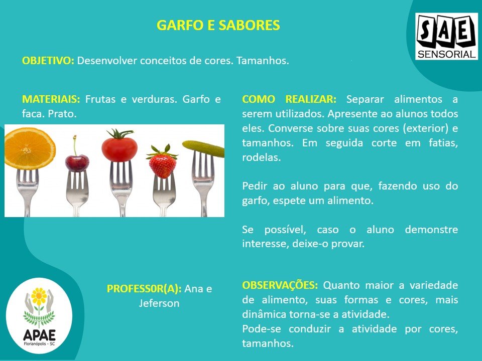 Garfo e sabor - SAE Sensorial