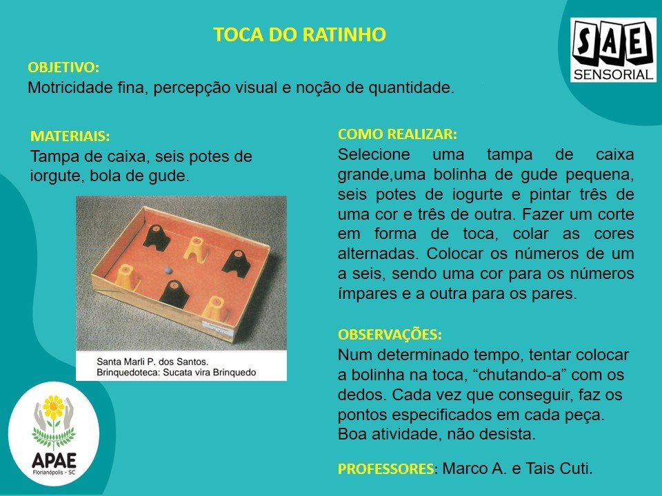 Toca do ratinho - SAE Sensorial