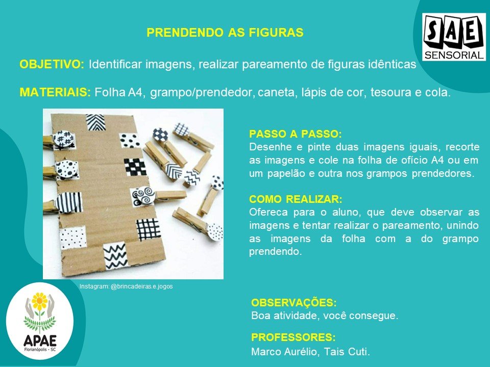 Prendendo as Figuras - Sae Sensorial