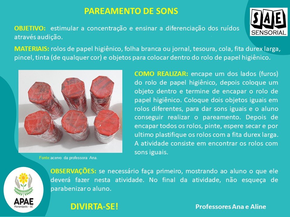 Pareamento de sons - Sae Sensorial